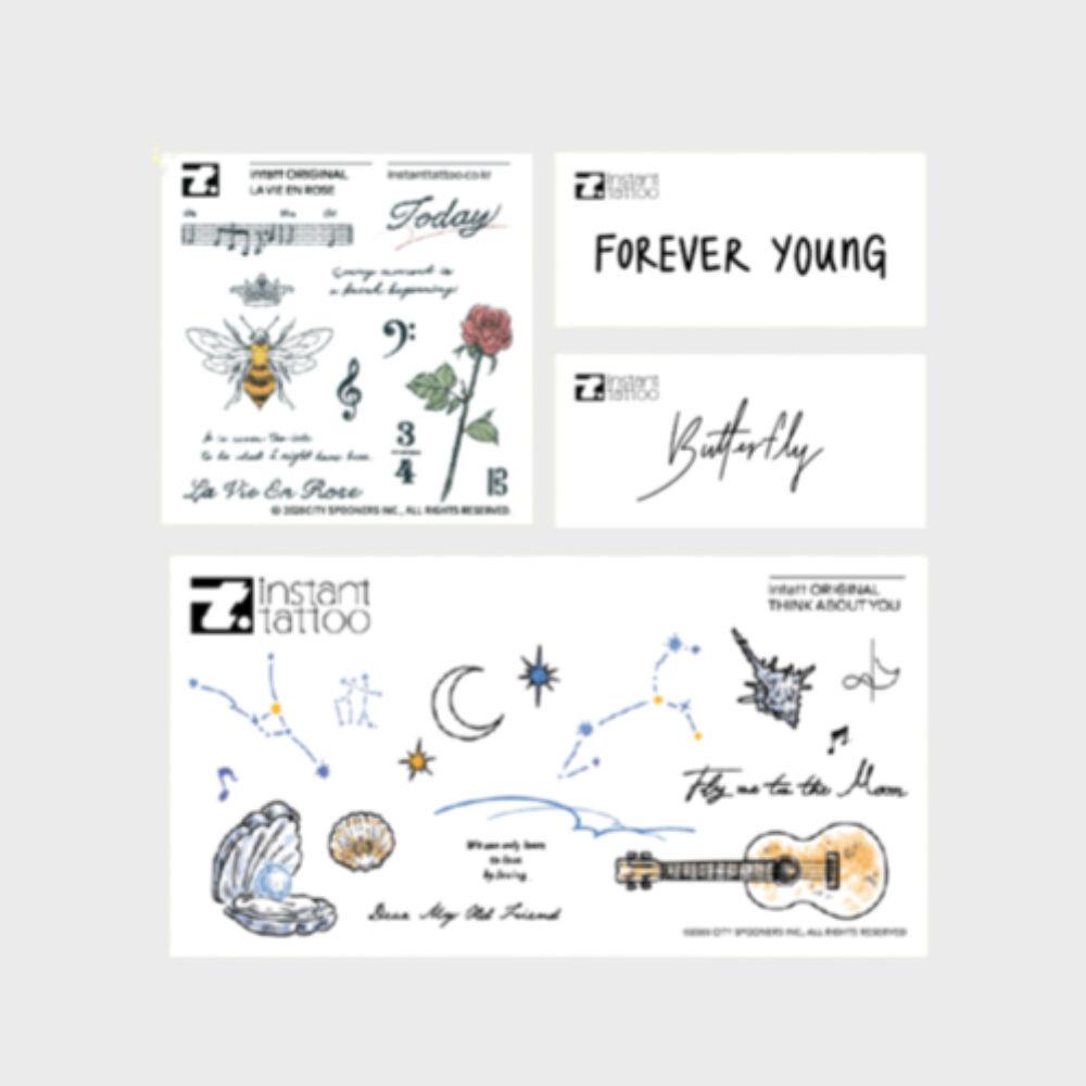 레터링 타투 4종세트(8P)