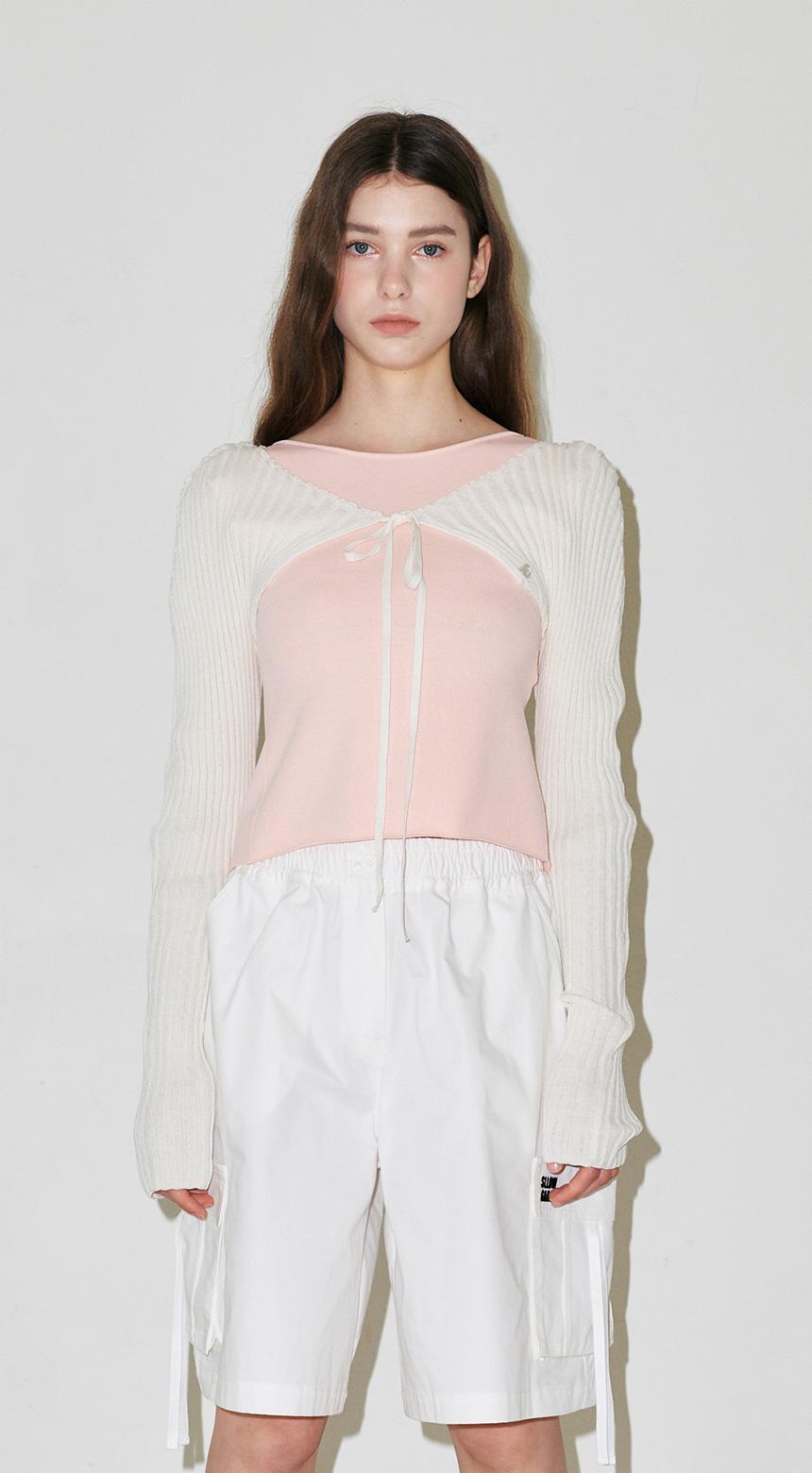 SUMMER PUFF RIBBON BOLERO  - IVORY