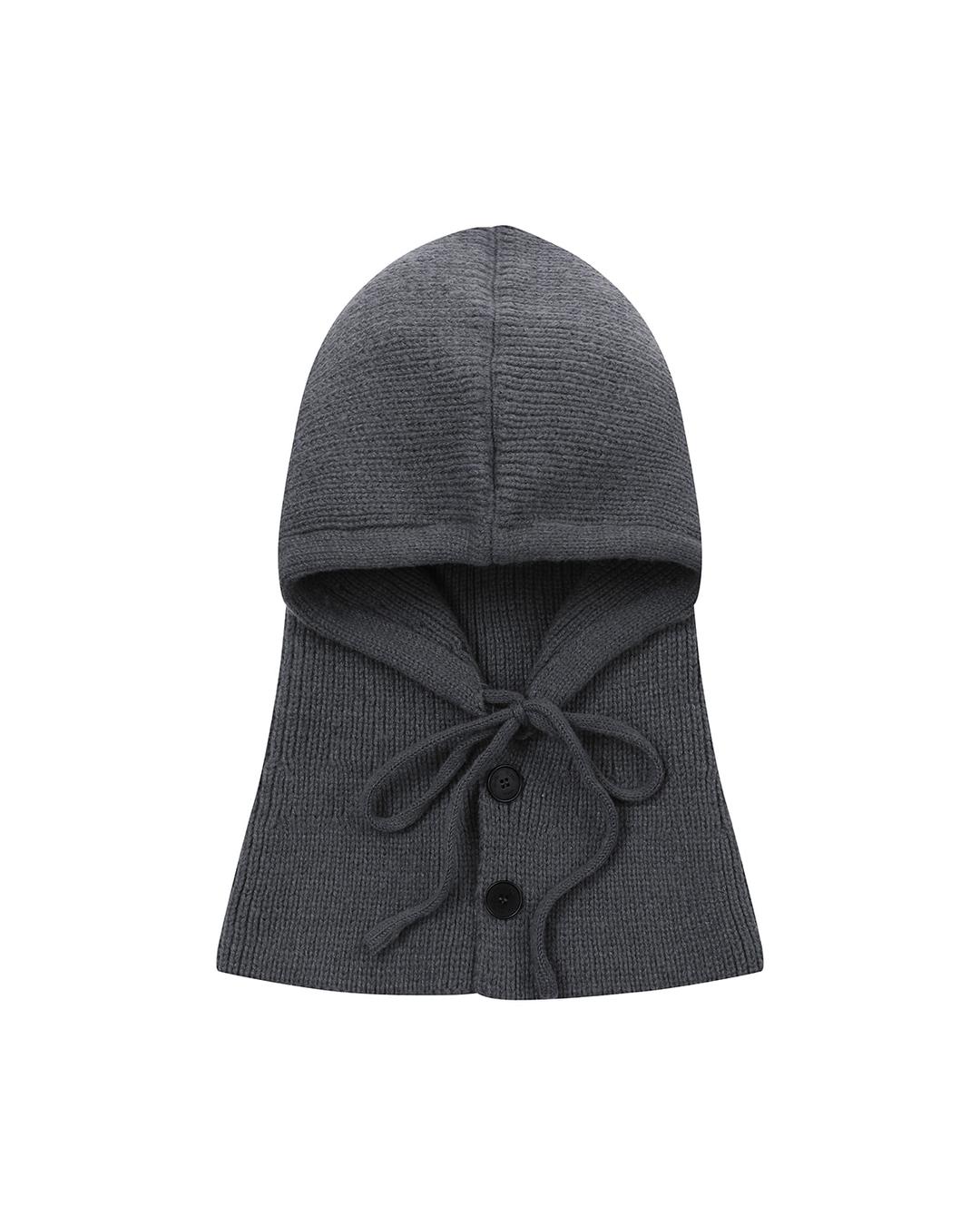 Two button hoodie balaclava GREY