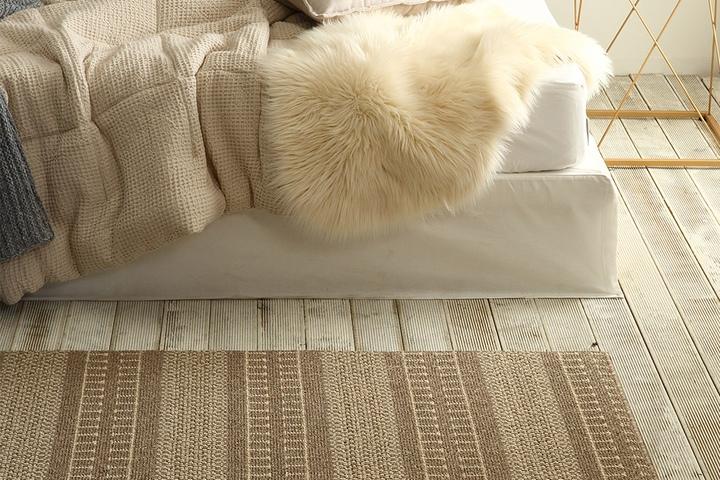 [쿠폰] 그리스 직수입 테투안 논슬립 워셔블 사이잘룩 러너 침실러그 4colors