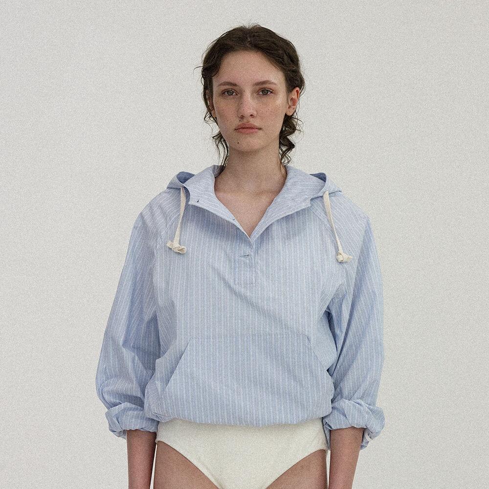 Castel hoodie anorak (Blue stripe)