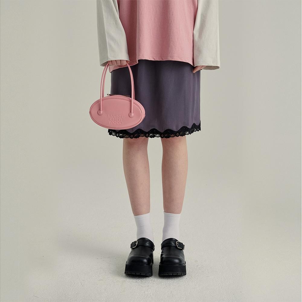 EGG BAG (LEATHER)_candy pink crinkle