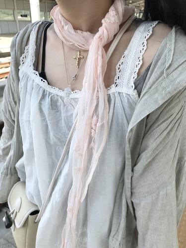 pastel lace scarf (2color)