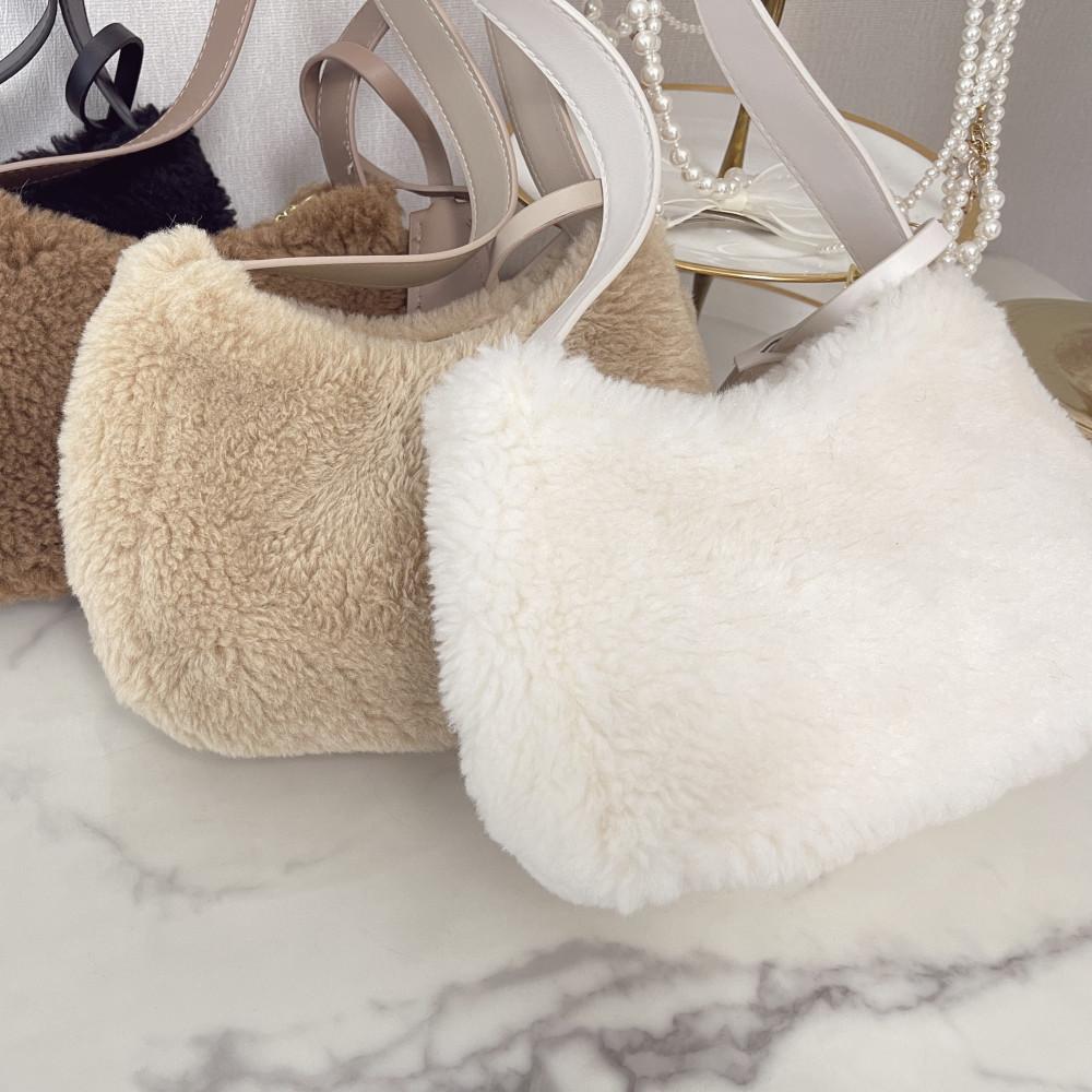 미니 뽀글이 양털 호보 백 숄더 가방