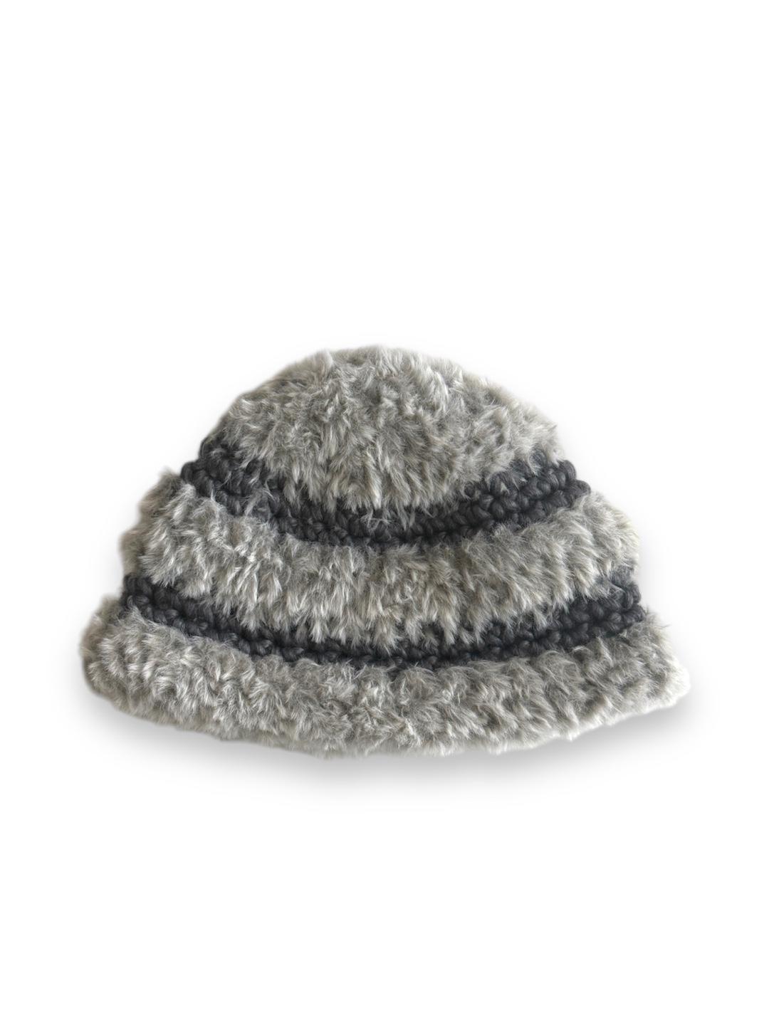 mix fur hat (gray mix)
