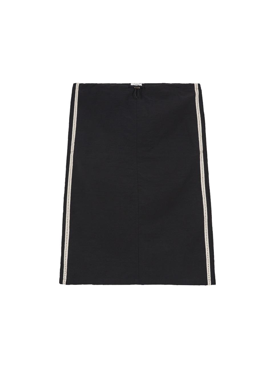 LACE TRACK MIDI SKIRT_black