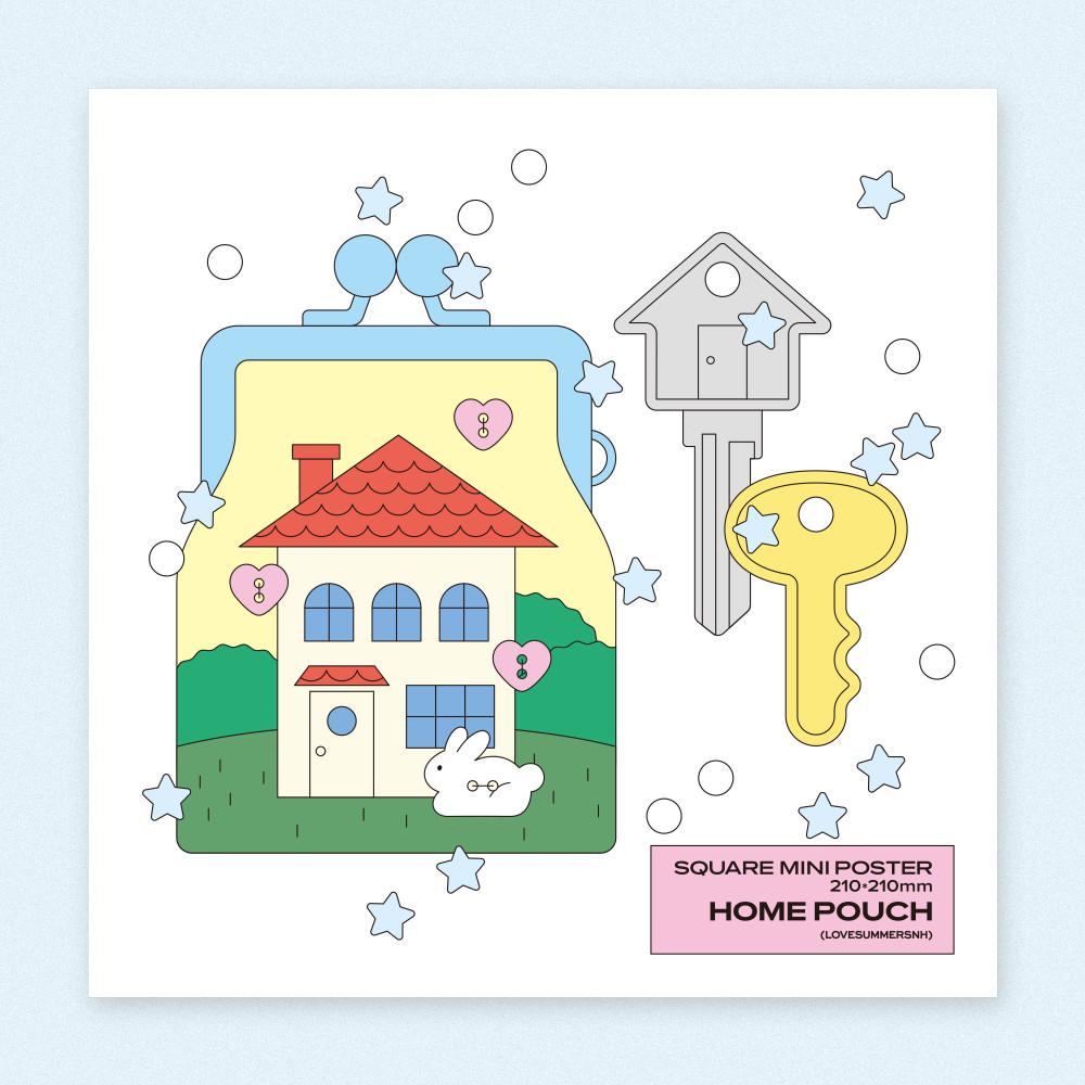 [snh] square mini poster - home pouch