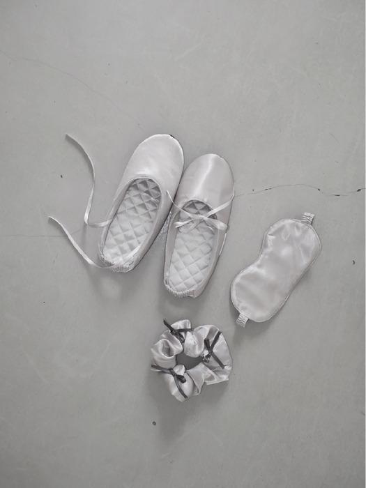 Houes Ribbon SET(room shoes+ scrunchie+sleep shade)