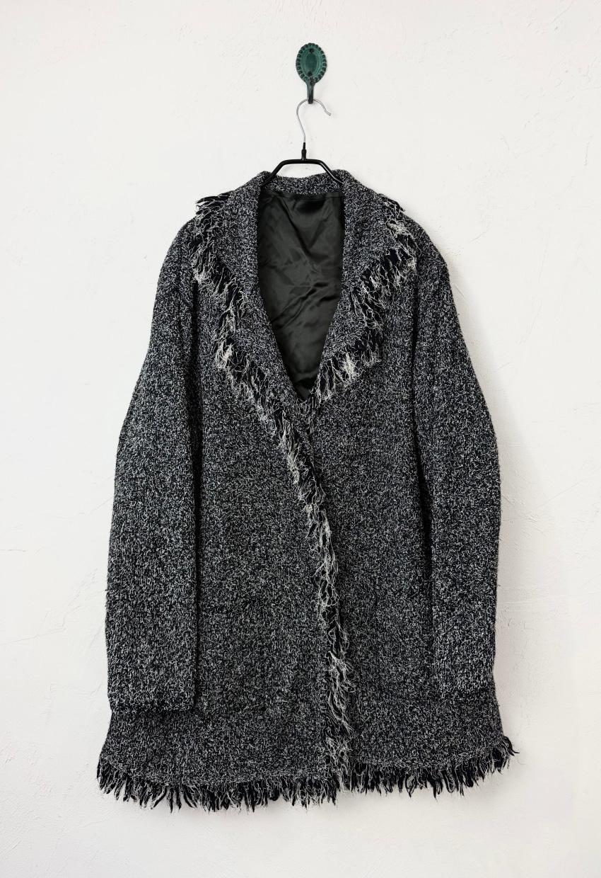 1990's vintage fringed knit coat (MADE IN JAPAN)