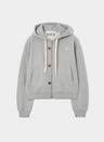 [10월 25일 예약배송] (W) Teo Cotton All Day Hood Zip-Up - Melange Gray