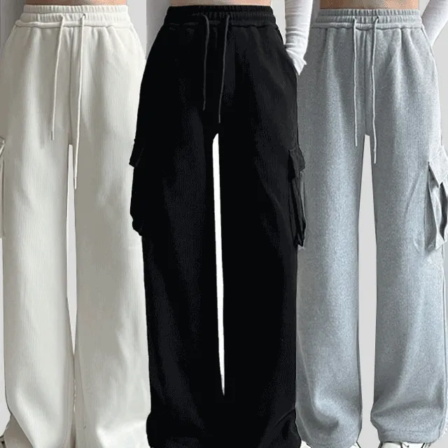 ❄밍크추가❄[140cm~/와이드&조거] 제이닝 140/150/160 기장선택 키작녀추천 겨울 기모 하이웨스트 투웨이 밴딩 와이드 카고 팬츠 당일출고