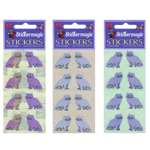 스티커매직) Purple Cats