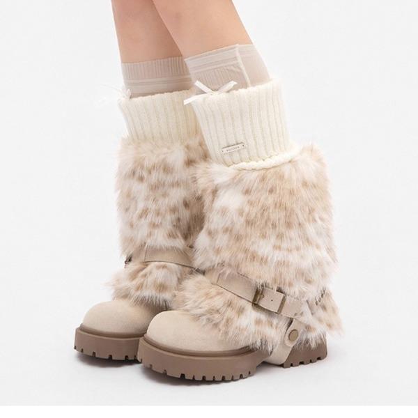 어반스타일 탈부착 투웨이 퍼장식 미들부츠 - BY-6992 [G/BT]