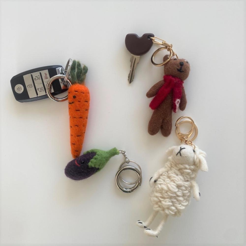 양모 가방 악세사리 키링