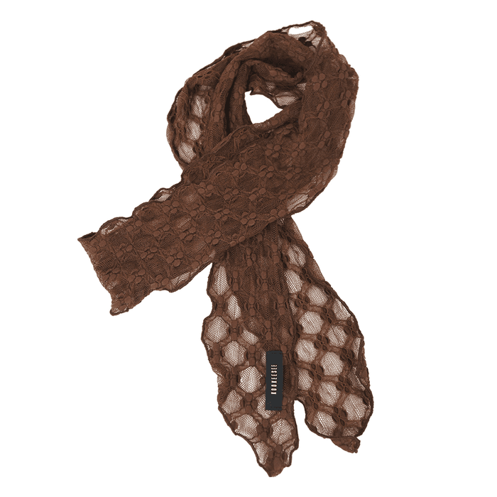 Net Lace Scarf (Brown)