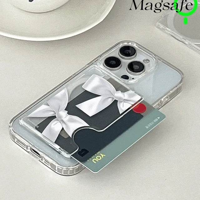 (자체제작)💝모음전💝 투명 맥세이프 카드 지갑 포켓 갤럭시 아이폰 카드 케이스 슬롯 카드 수납 2장