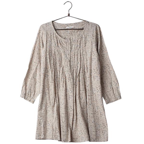 NIKO AND30%린넨 빈티지패턴하프버튼미니원피스 / Women FREE