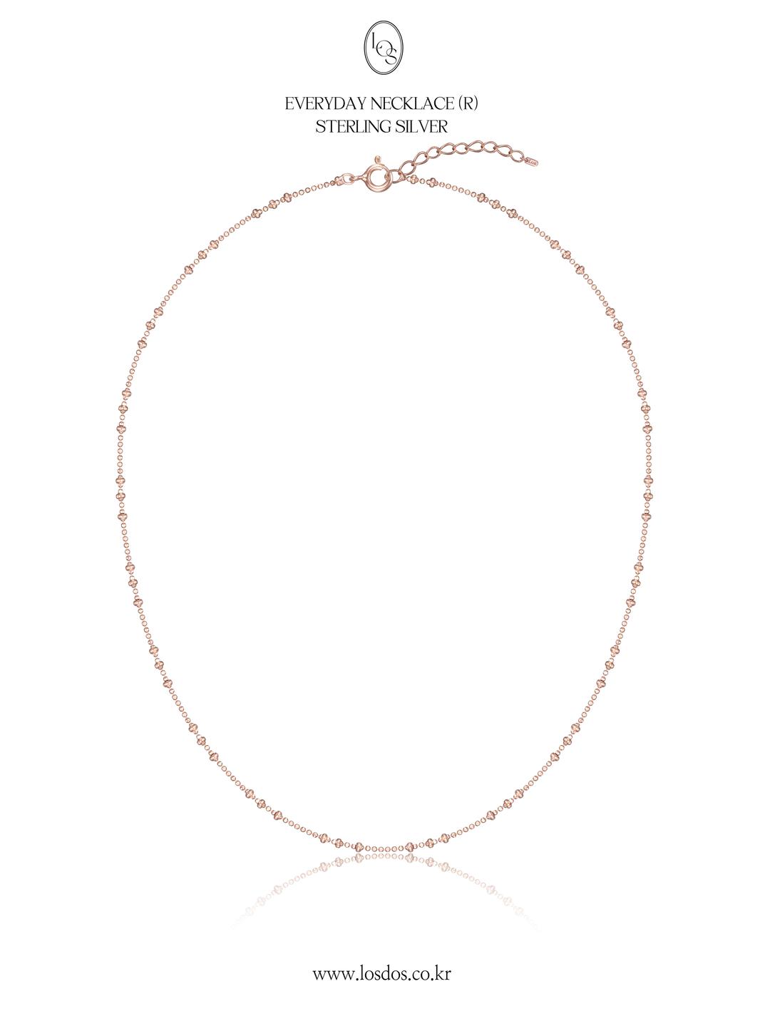 로스도스 [하객룩]컷팅볼 은목걸이 EVERYDAY NECKLACE