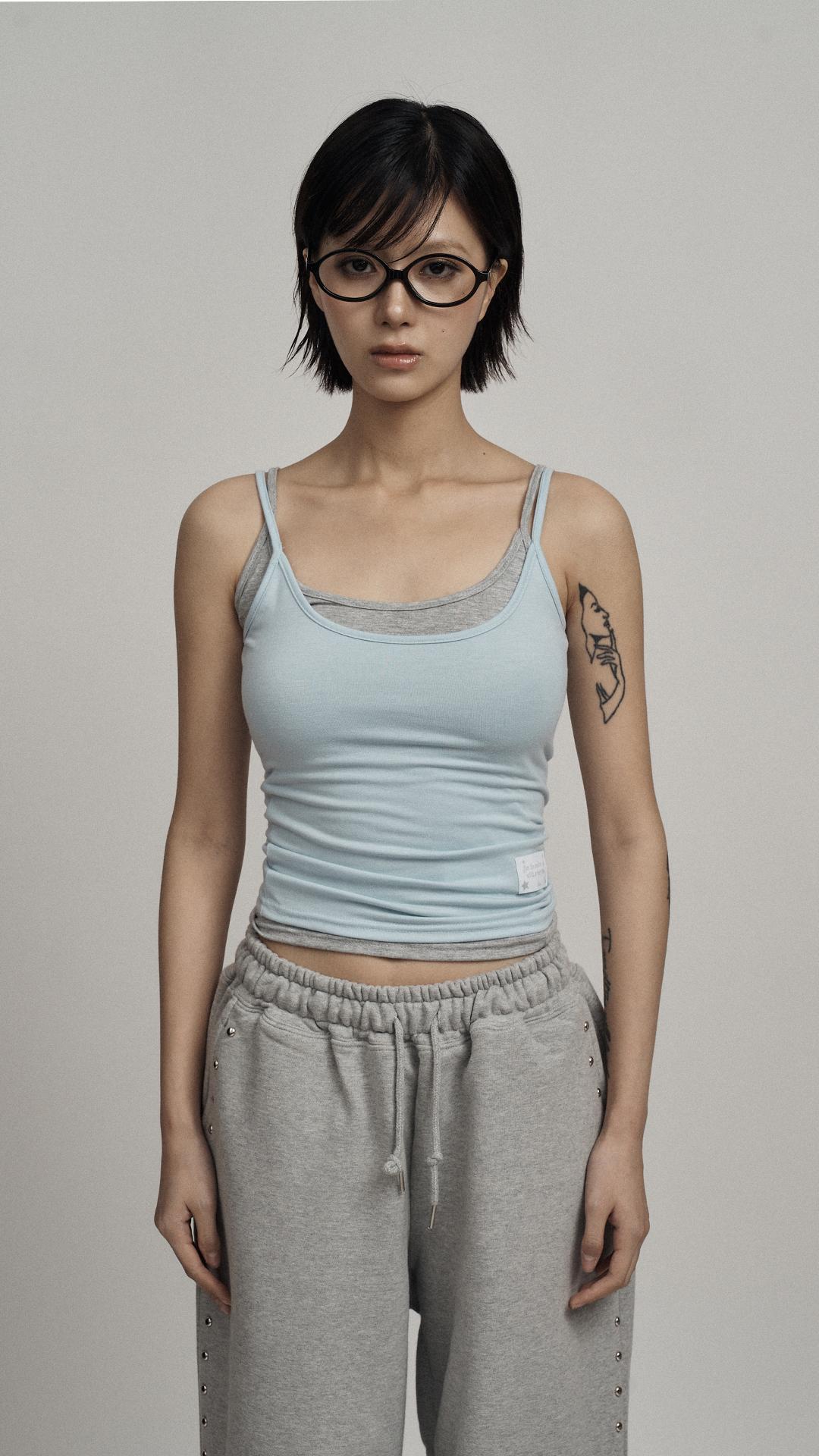 BLUEFANCY LAYERED SLEEVELESS