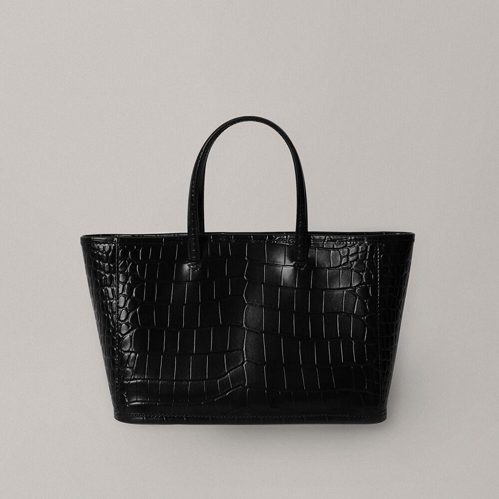 [예약주문 03/14 순차배송] Ain croco tote bag (Black)