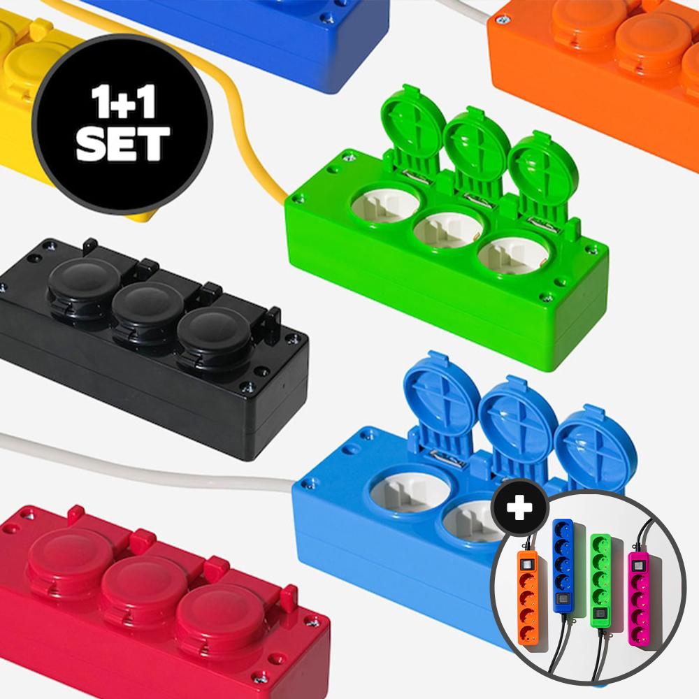 바나코 [1+1] 바나코 컬러 디자인 멀티탭 (9종 택1)