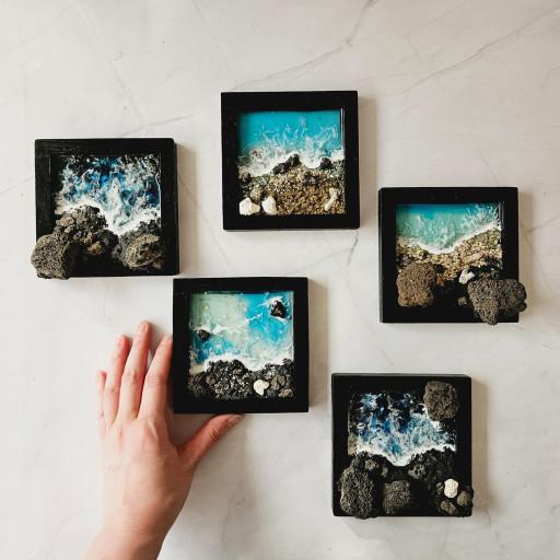 ❤아이디어스데이❤제주바다 주문제작 미니액자 1+1