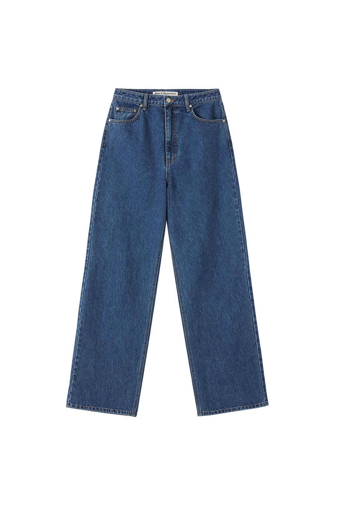 RR LOGO WIDE JEANS - BLUE