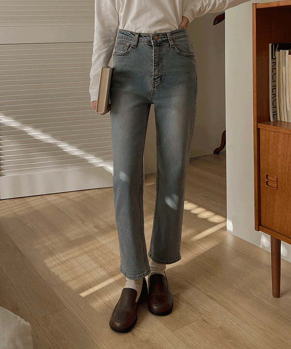 [플러스사이즈~XL] 행운이야 일자핏 데님 팬츠