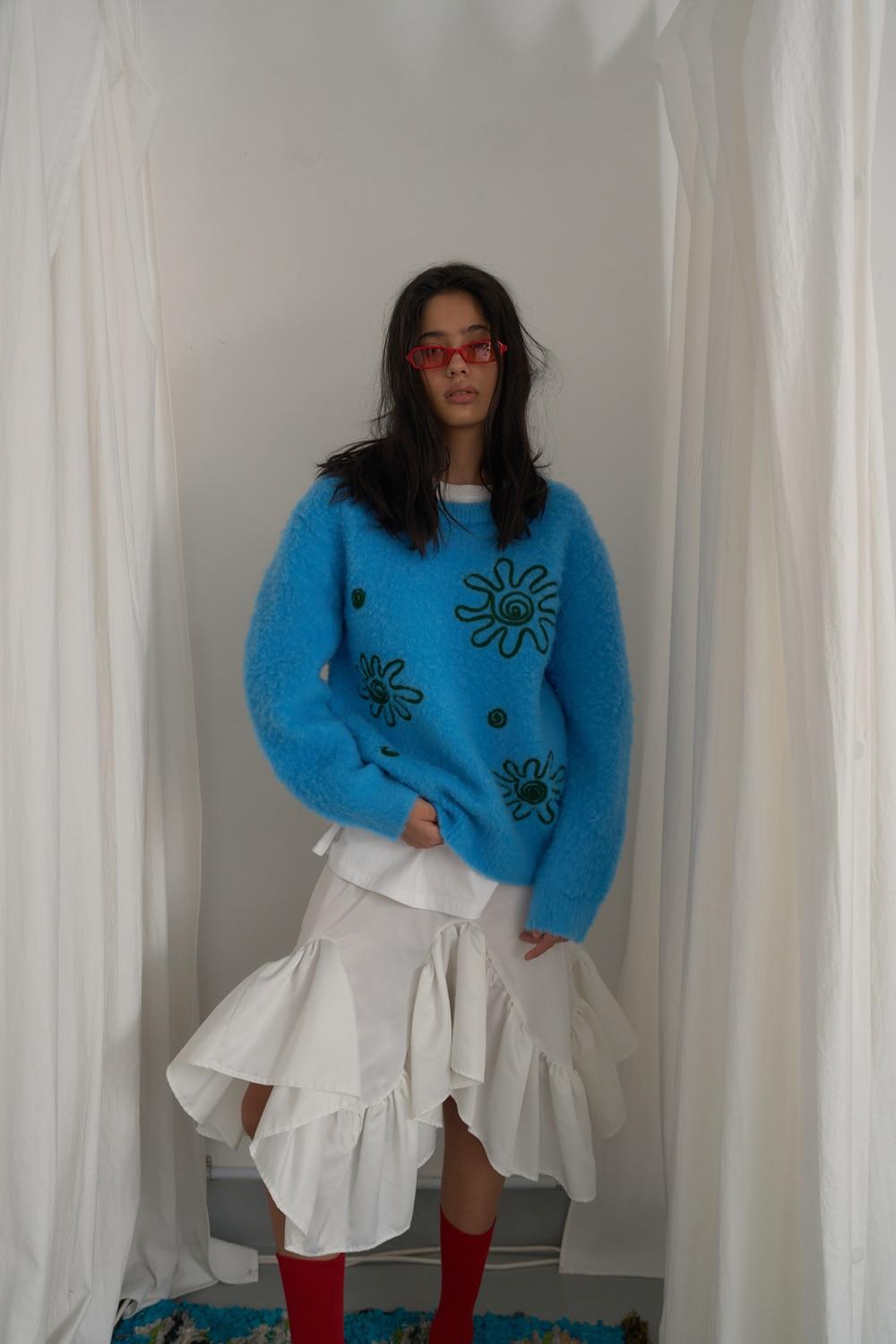 [11/24예약배송]_Helio Fluff Pullover / Mid Skyblue