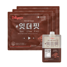 델리스푼 단백질 쉐이크 잇더핏 더블초코맛, 40g, 21개