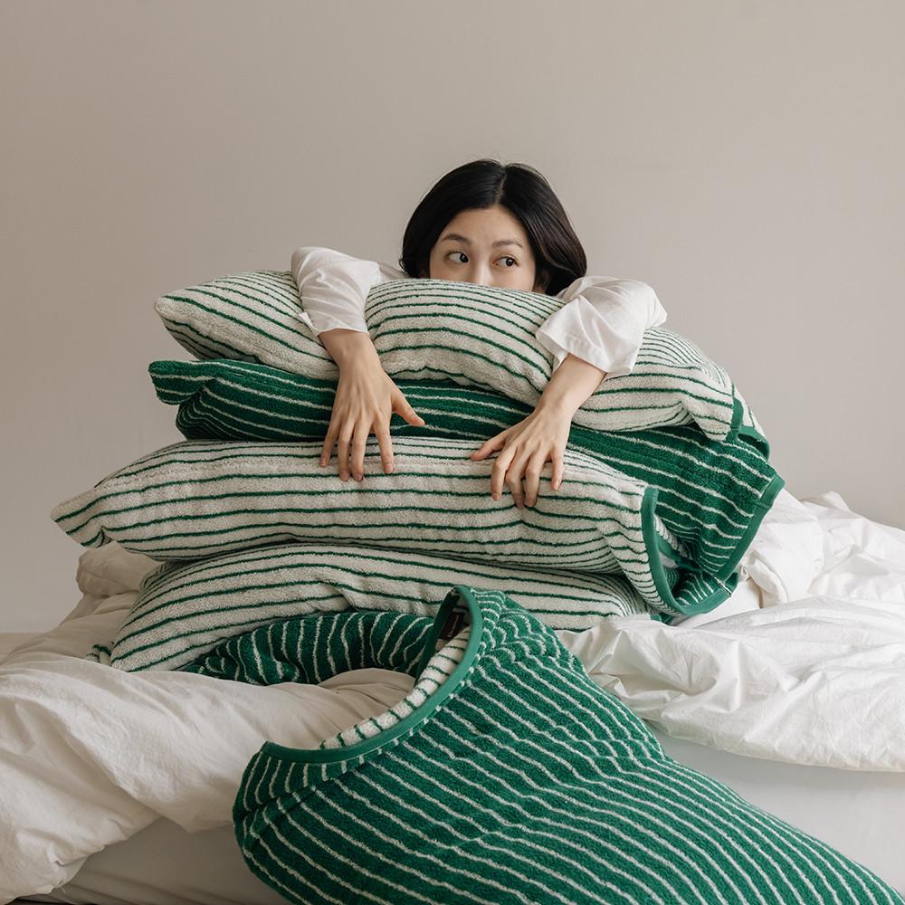 디어리얼 호텔식 자루형 수건 타올 베개커버 사계절 베갯잎 모달 베개덮개 패드 50x75cm 숲숲 쿠키 초록색 브라운