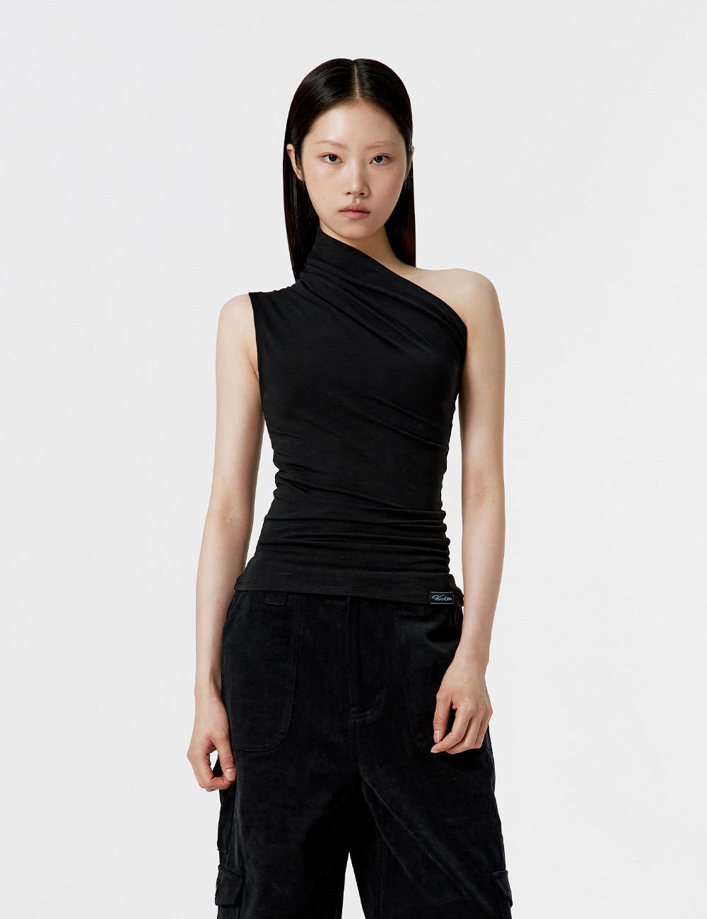 [VERISH X ERA] 우먼 드레이프 원숄더 탱크 탑