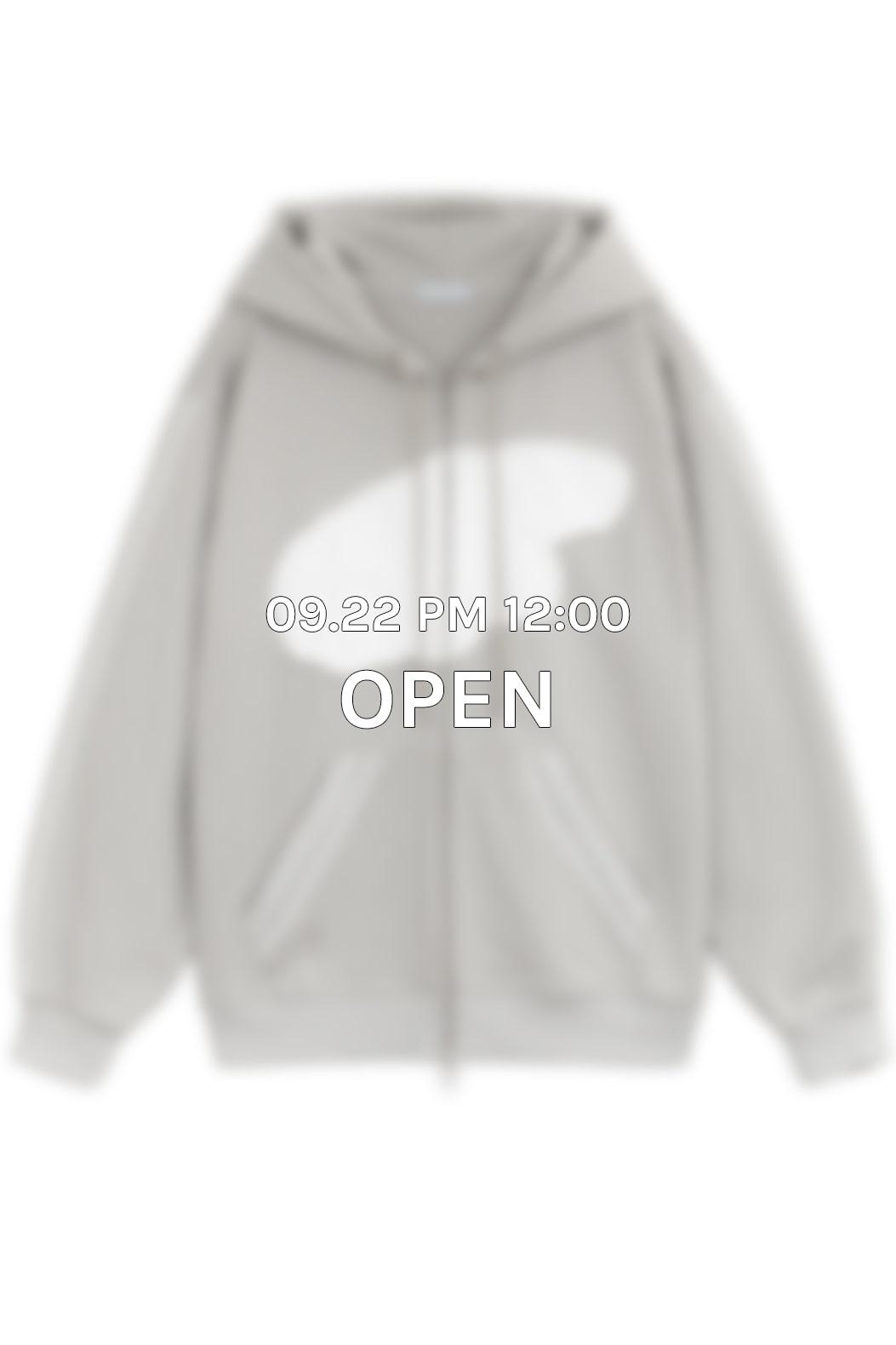 Angel wing hoodie zip-up (Gray)