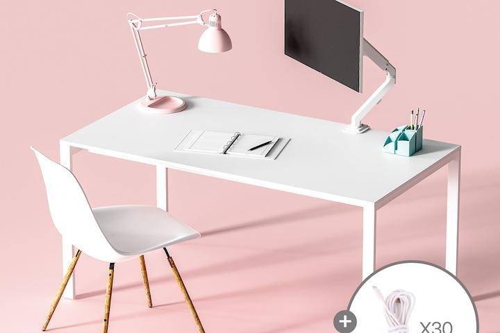 [15% 쿠폰] 싱글 화이트에디션 모니터암 셀프밸런스 거치대 MV-G1A+사은품