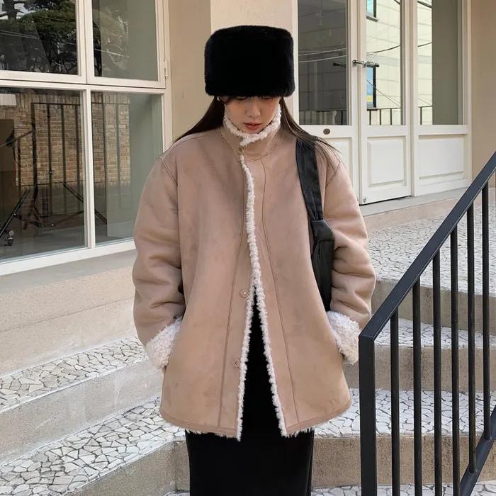 Noel Reversible Shearling Jacket - Ivory