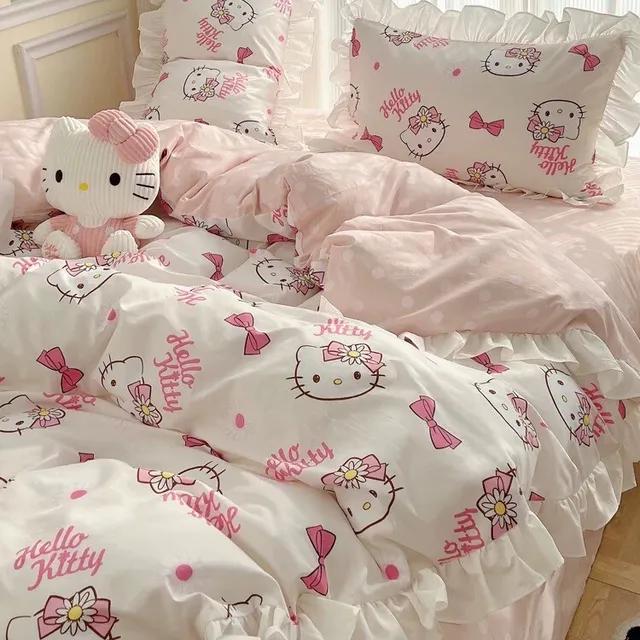 야옹이 프릴 베딩 봄이불 세트