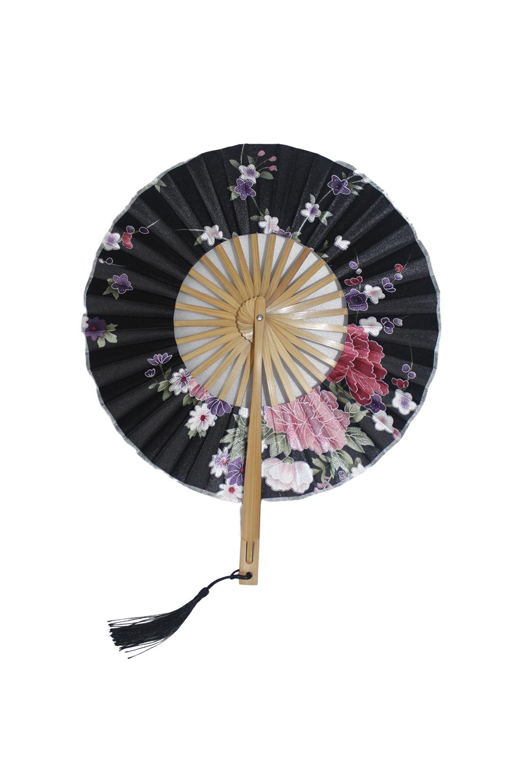 紅煙 Oriental flower folding fan (3color)