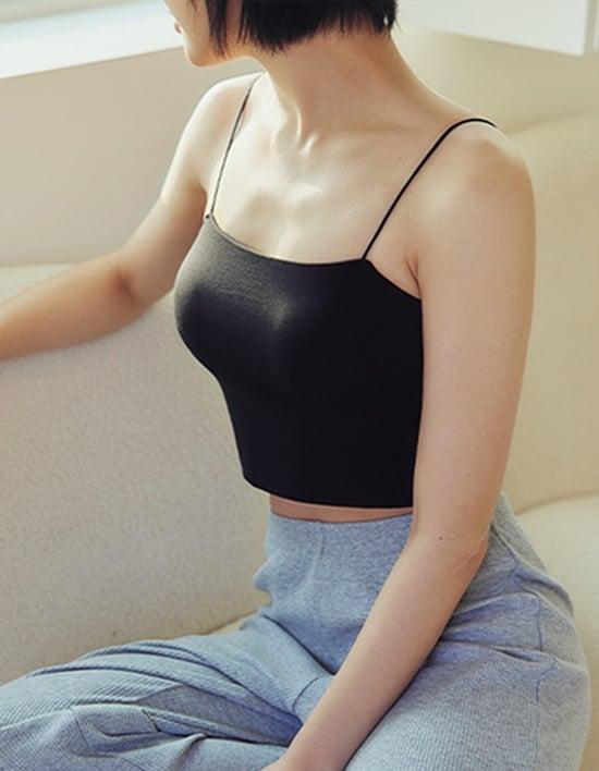 [마른파이브] 날마다 모달 코튼 캡내장 크롭 얇은 끈 나시 4종 (택1)