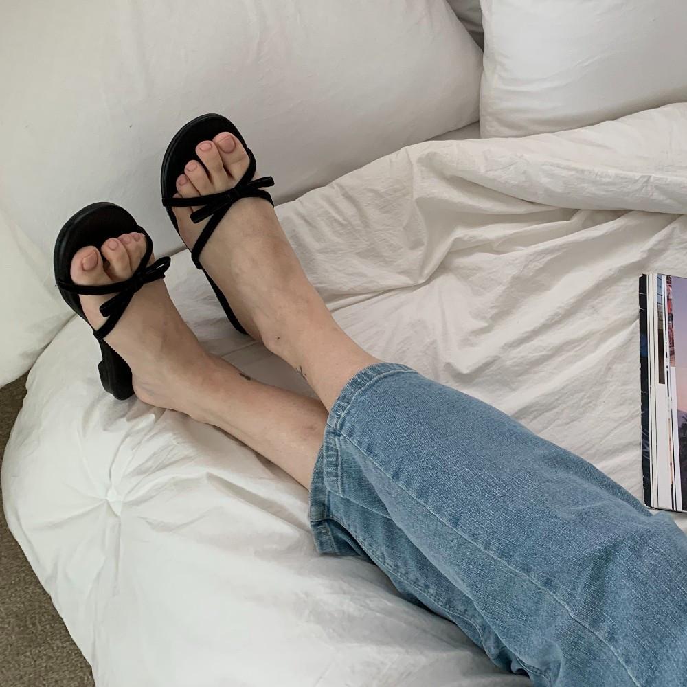 국산 여성 리본 심플 슬리퍼