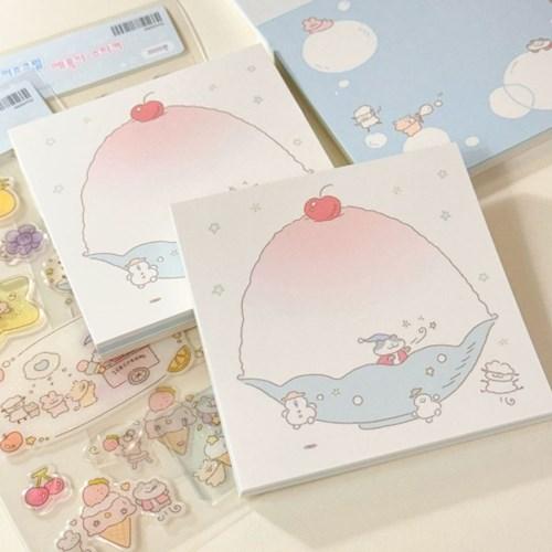 [하트쉽] 여름산책 4도안 메모지