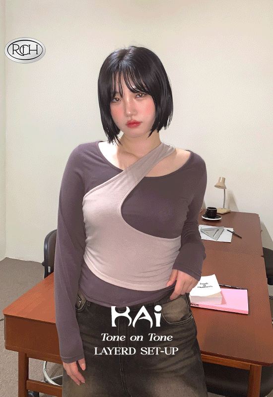 카이 톤온톤 layerd set (2color)