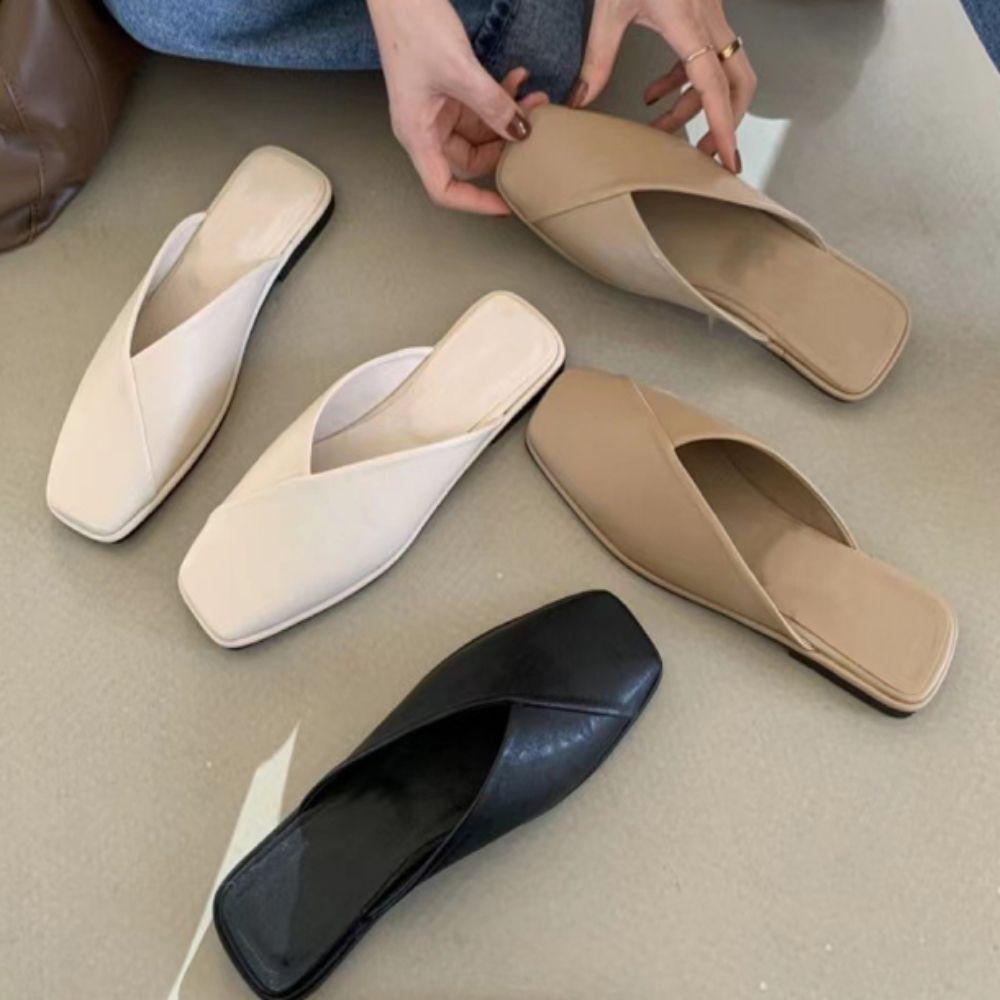 ONM 여성 네모코 뮬 뮬슬리퍼 사무실슬리퍼 구두 여름신발