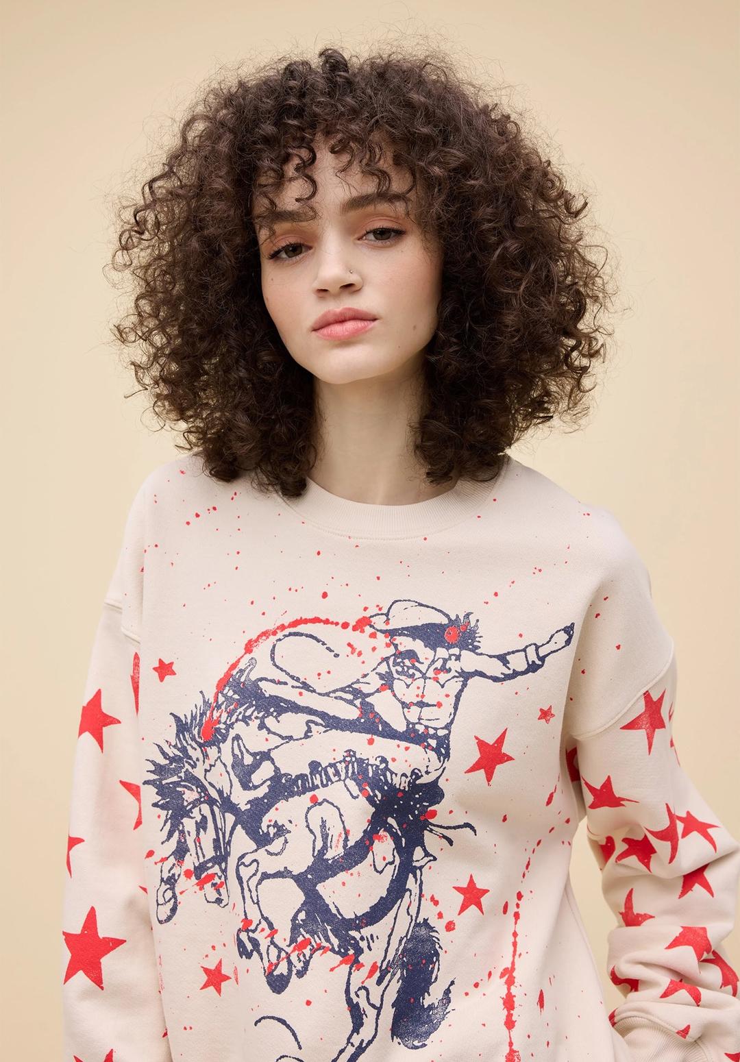 RODEO BF SWEATSHIRT, DIRTY WHITE