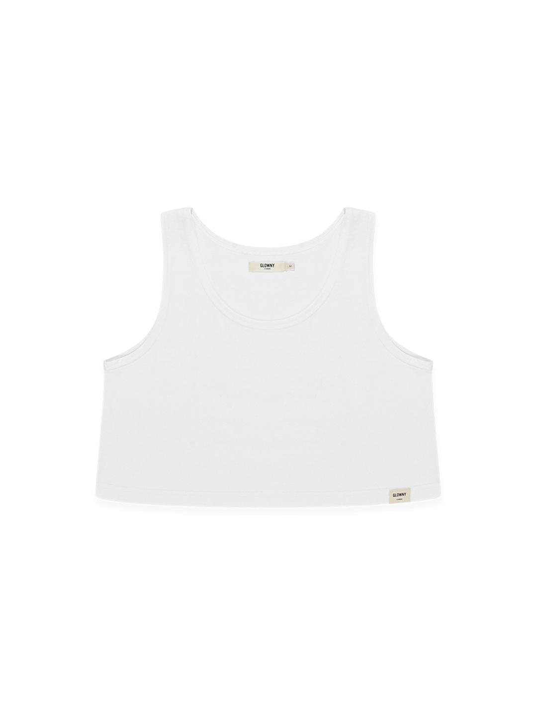 G CLASSIC SOFT CROP SLEEVELESS (WHITE)