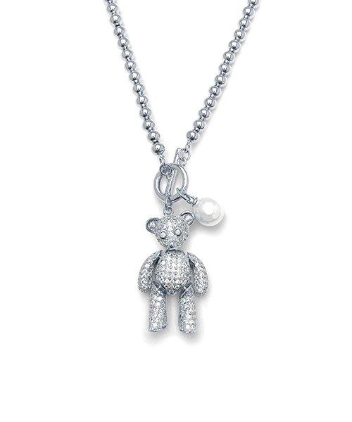 블랙 퍼플(BLACK PURPLE)  행복한곰 미니볼 목걸이(실버/골드) - 후기 | 무신사