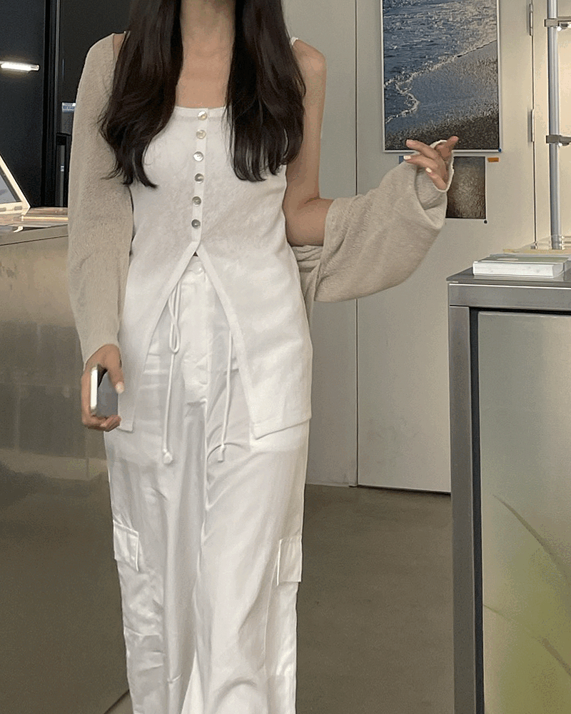 엔티 여름 루즈 부클 볼레로 가디건 (3color)