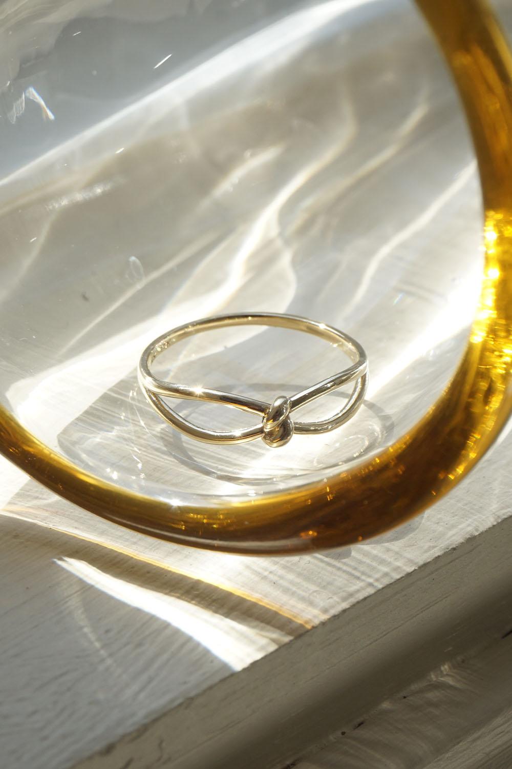 [클리어런스] 14k tied ribbon ring