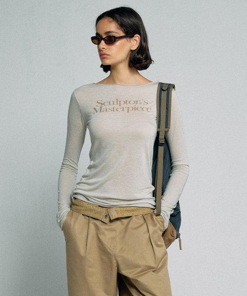Masterpiece Sheer Top L.Beige