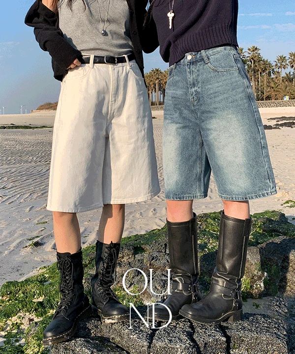 [단독] 🎬 [6천장판매🏆/후기최고] [made/4size] 린크 버뮤다 5부 코튼 데님 팬츠 -6color (데일리룩/버뮤다팬츠/여름청바지/바캉스룩/5부팬츠/하프팬츠)