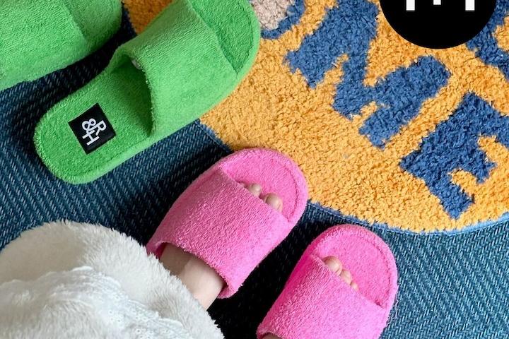 칼라추가 1+1 테리 룸슈즈 오픈형 거실화 2size 7colors